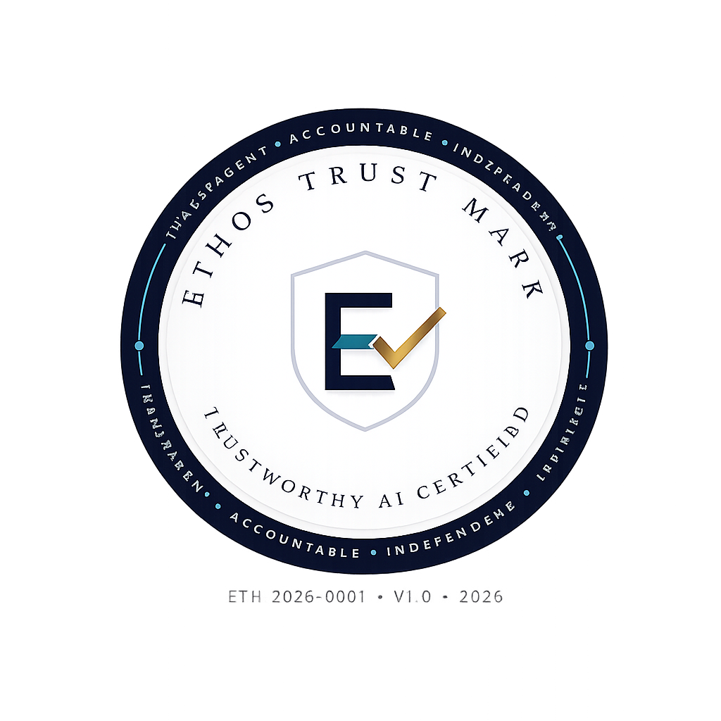 Ethos Trust Mark — Trustworthy AI Certified