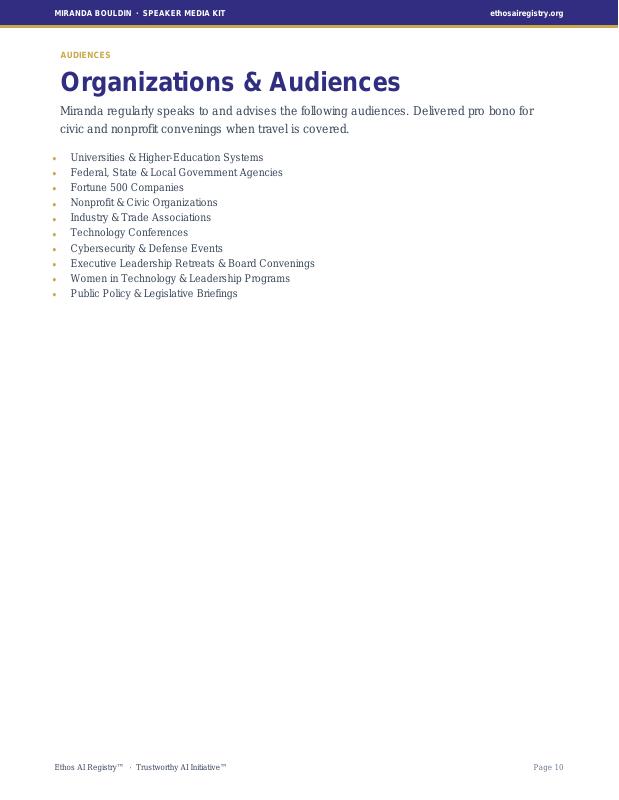 Media Kit page 11 — Audiences & Formats