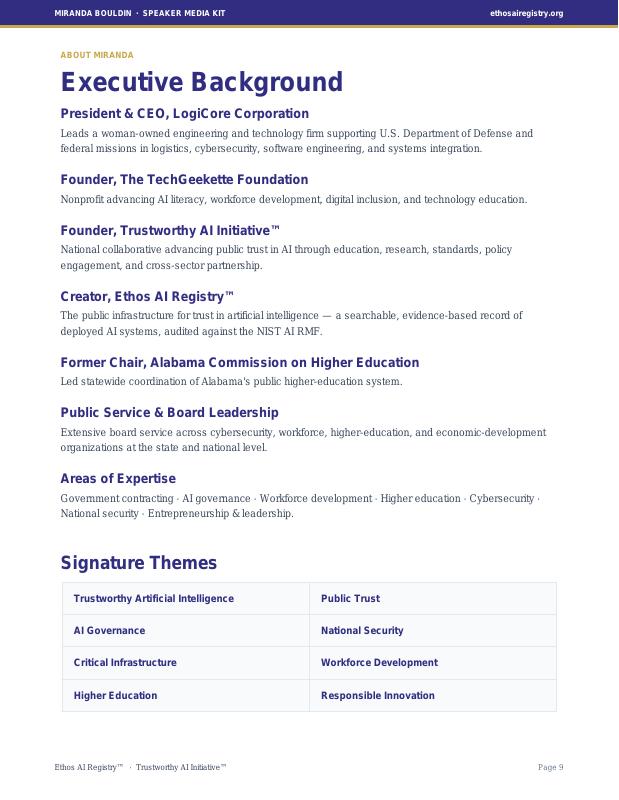 Media Kit page 10 — About the Organization