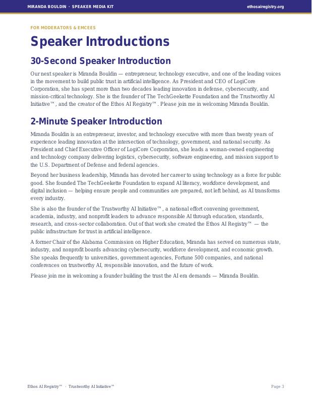 Media Kit page 4 — Long Biography (250 words)